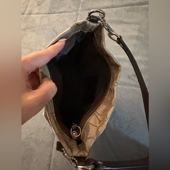 Coach Khaki / Mahogany Small Carly shoulder bag F1026-f44143 - Picture 3 of 5